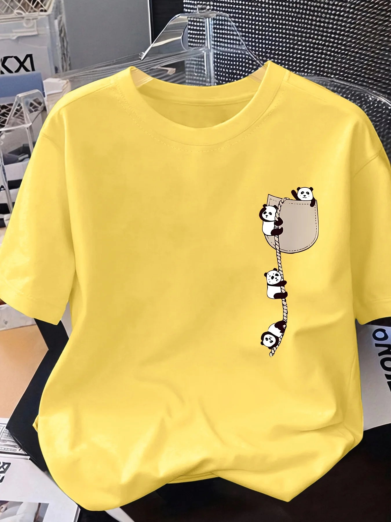Camiseta Feminina Panda Estampada Casual Premium