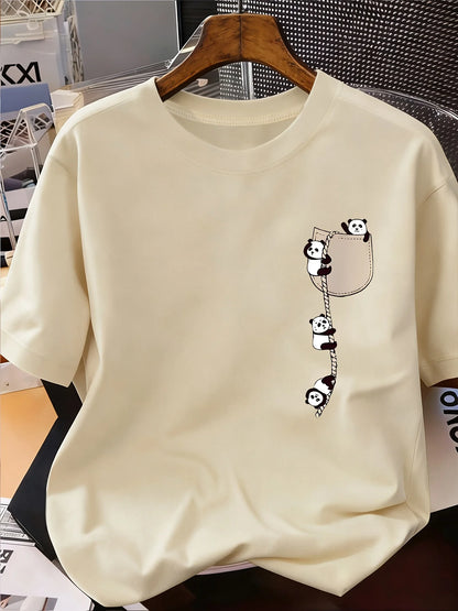 Camiseta Feminina Panda Estampada Casual Premium