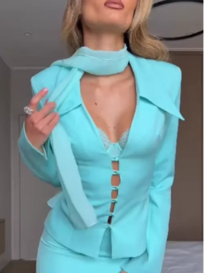 Conjunto Blazer & Saia Elegance