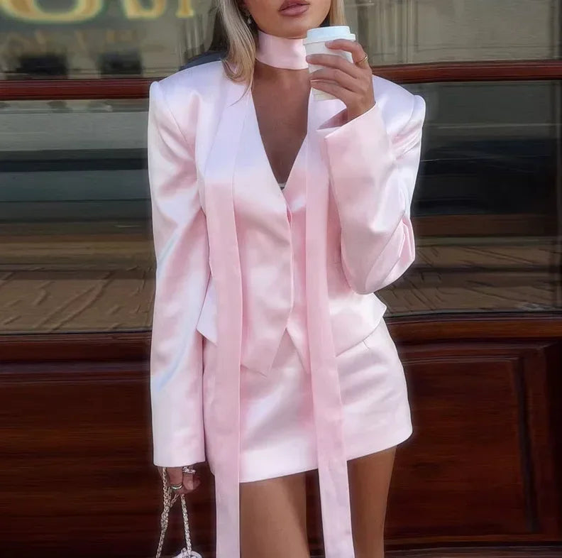 Conjunto Blazer & Saia Elegance